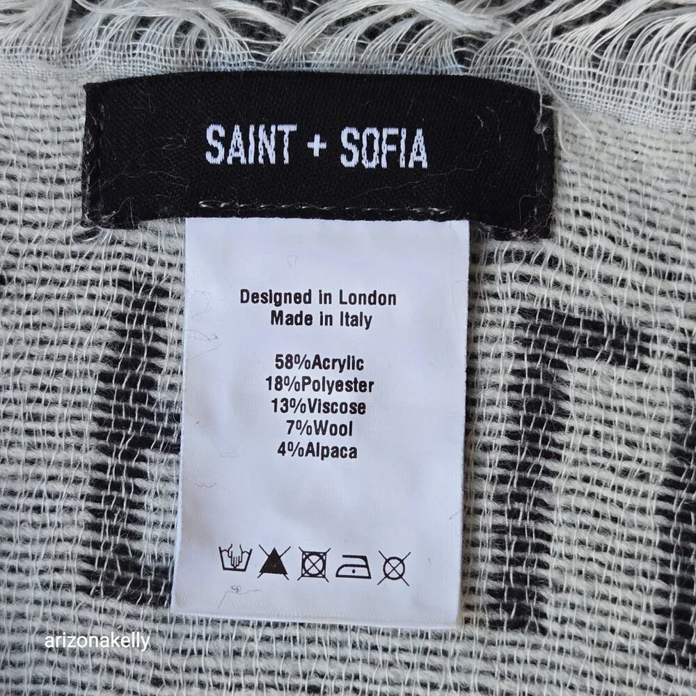Saint & Sofia Rock & Roll Wool Blend Scarf